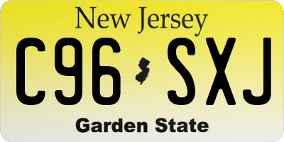 NJ license plate C96SXJ