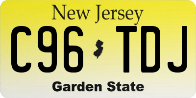 NJ license plate C96TDJ