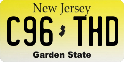 NJ license plate C96THD