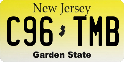 NJ license plate C96TMB