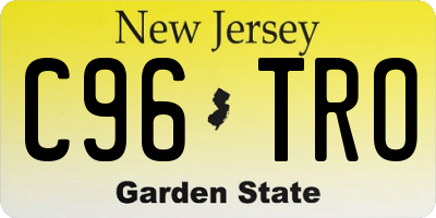 NJ license plate C96TRO