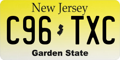 NJ license plate C96TXC