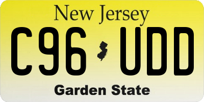 NJ license plate C96UDD