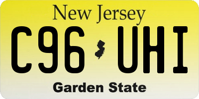 NJ license plate C96UHI