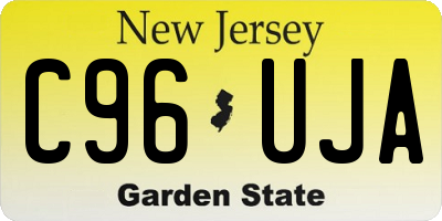 NJ license plate C96UJA