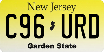 NJ license plate C96URD