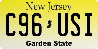 NJ license plate C96USI