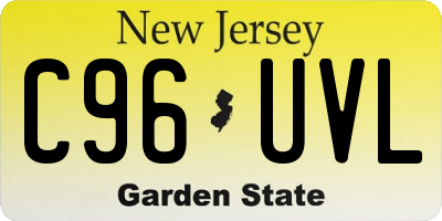 NJ license plate C96UVL