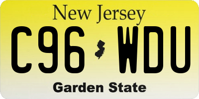 NJ license plate C96WDU