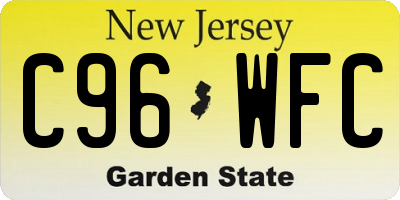 NJ license plate C96WFC