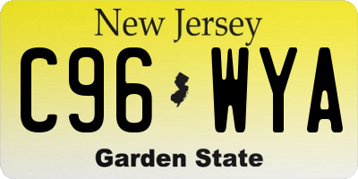 NJ license plate C96WYA