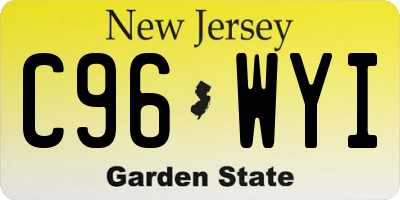 NJ license plate C96WYI
