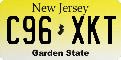 NJ license plate C96XKT