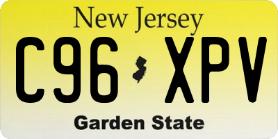 NJ license plate C96XPV