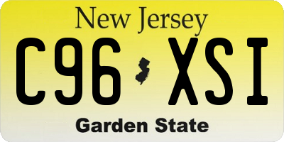 NJ license plate C96XSI