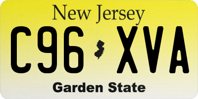 NJ license plate C96XVA
