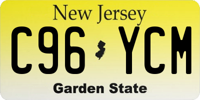 NJ license plate C96YCM