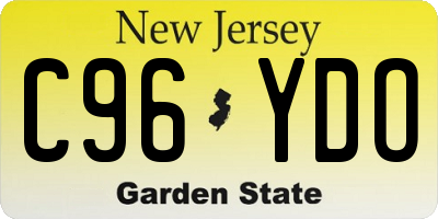 NJ license plate C96YDO