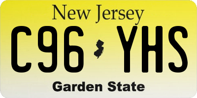 NJ license plate C96YHS