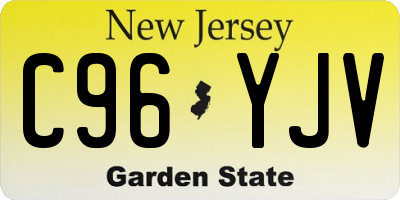 NJ license plate C96YJV