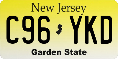 NJ license plate C96YKD