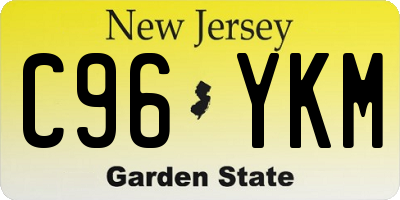 NJ license plate C96YKM