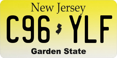 NJ license plate C96YLF