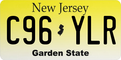 NJ license plate C96YLR