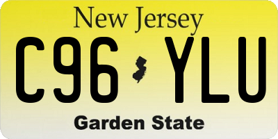 NJ license plate C96YLU