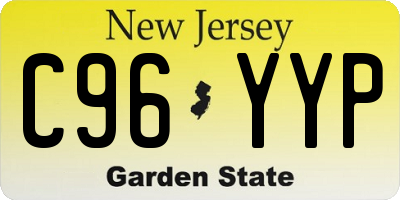 NJ license plate C96YYP