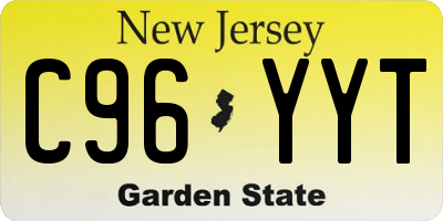 NJ license plate C96YYT