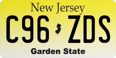 NJ license plate C96ZDS
