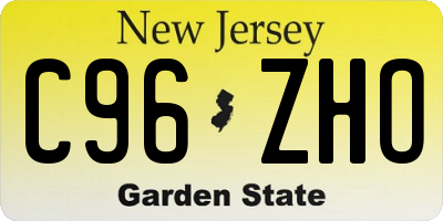 NJ license plate C96ZHO