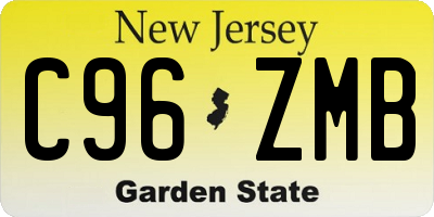 NJ license plate C96ZMB