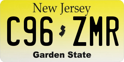 NJ license plate C96ZMR