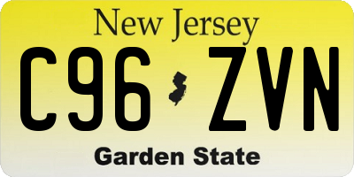 NJ license plate C96ZVN