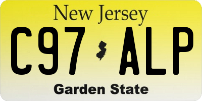 NJ license plate C97ALP