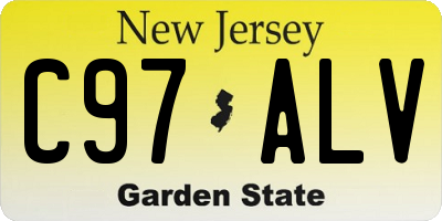 NJ license plate C97ALV