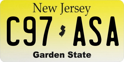 NJ license plate C97ASA