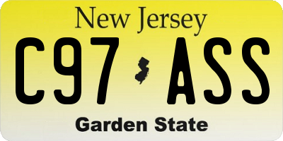 NJ license plate C97ASS
