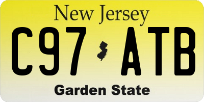 NJ license plate C97ATB