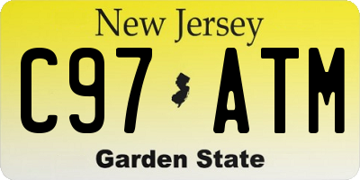 NJ license plate C97ATM