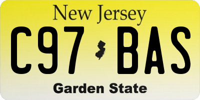 NJ license plate C97BAS
