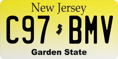 NJ license plate C97BMV