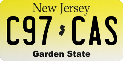 NJ license plate C97CAS
