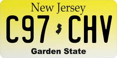 NJ license plate C97CHV