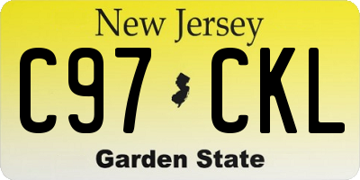 NJ license plate C97CKL