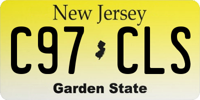NJ license plate C97CLS
