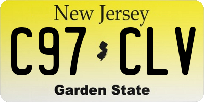 NJ license plate C97CLV