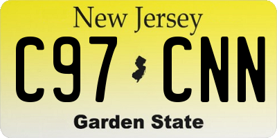 NJ license plate C97CNN
